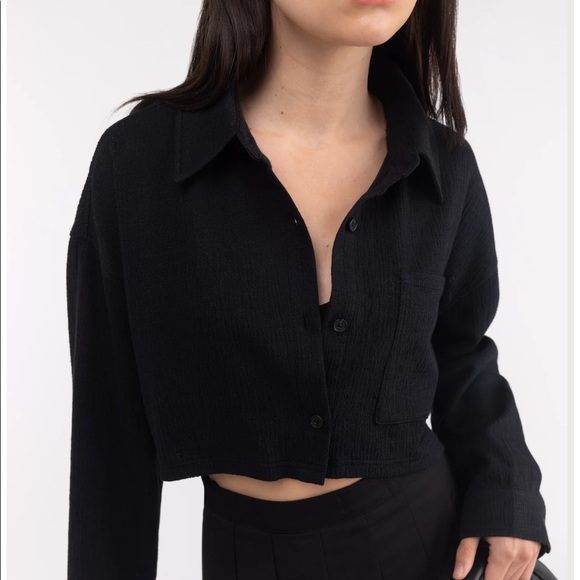 Oak + Fort Cropped Knit Shirt - Picture 4 of 7